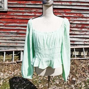 Wild Fable Size Extra Large XL Light Pastel Mint Green Cottage Core Kawaii Crop